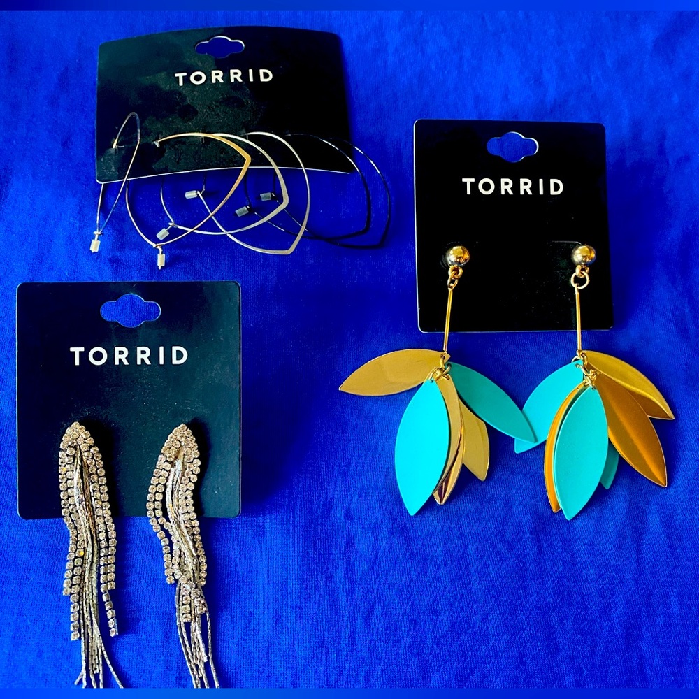 NWT Torrid Earrings - 6 pair lot. Dangle/hoops